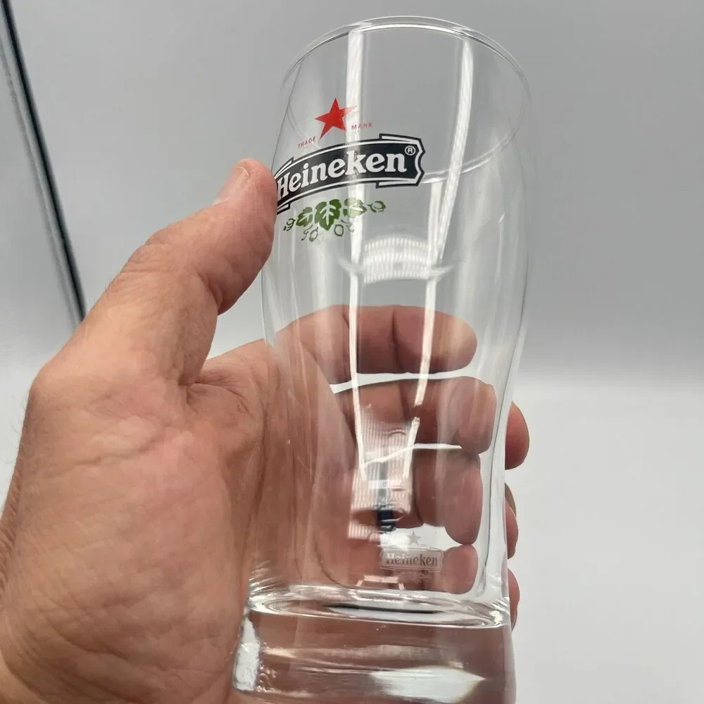 Heineken Red Star Logo .25L Beer Glass Gorgeous Twelve Oz Glass
